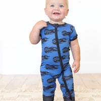 CHECKERED FLAMES | ZIPPER ONE PIECE