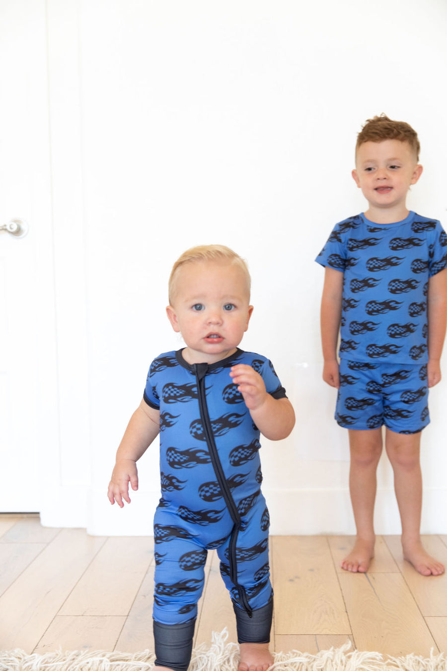 CHECKERED FLAMES | ZIPPER ONE PIECE