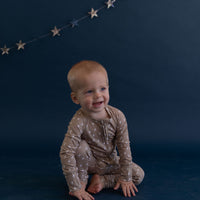 TAN STARS | ZIPPER ONE PIECE