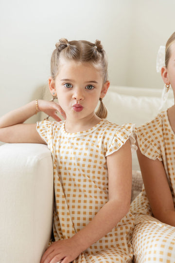 COTTONTAIL GINGHAM | SLEEVE DRESS