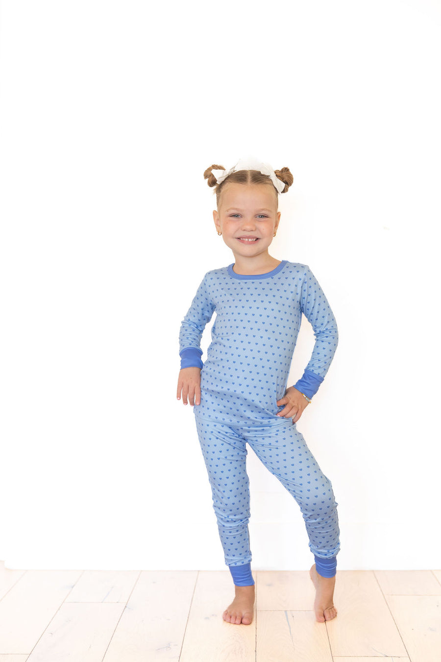 BLUE MINI HEARTS | LONG SLEEVE