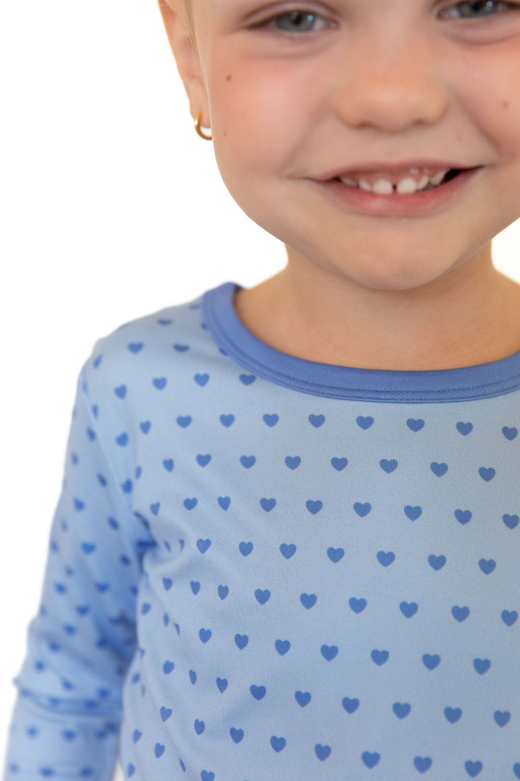 BLUE MINI HEARTS | LONG SLEEVE