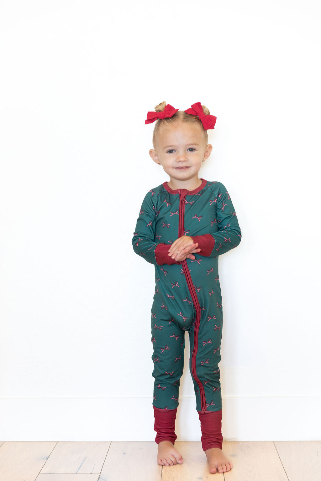 HOLIDAY BOWS | ZIPPER ONE PIECE