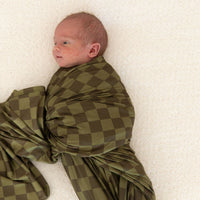 OLIVE CHECKER | SWADDLE