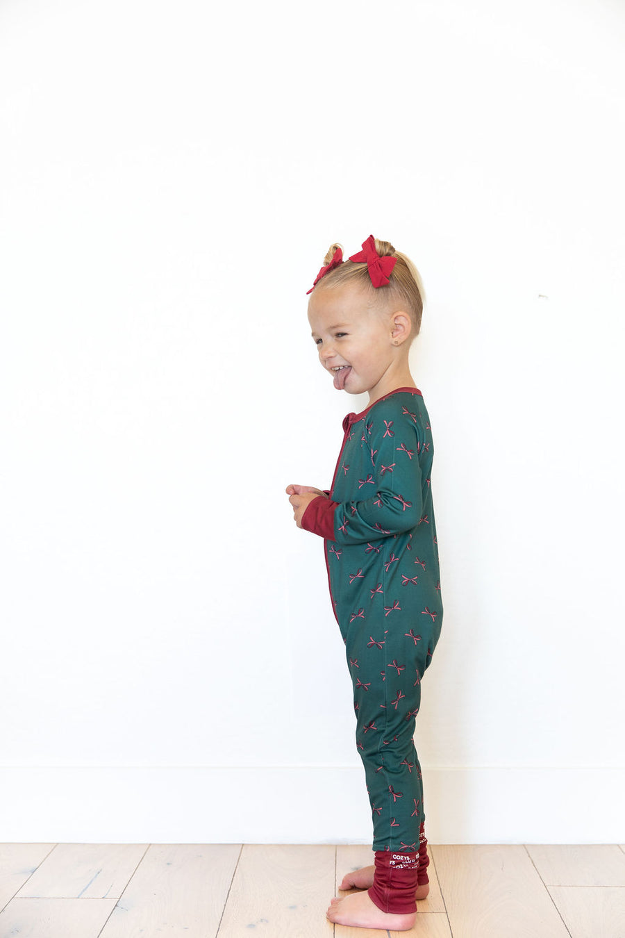 HOLIDAY BOWS | ZIPPER ONE PIECE