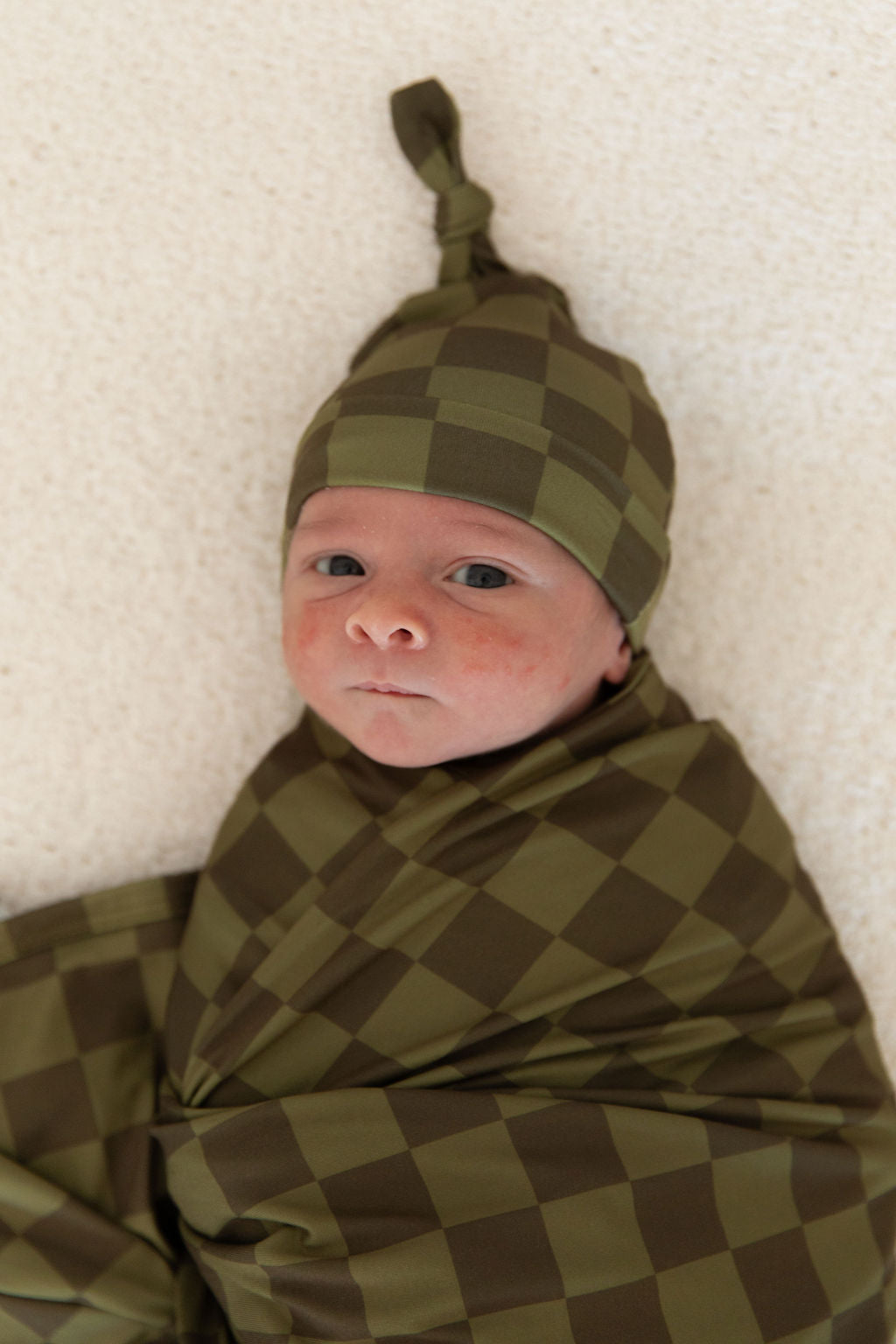 OLIVE CHECKER | SWADDLE