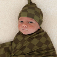 OLIVE CHECKER | BEANIE