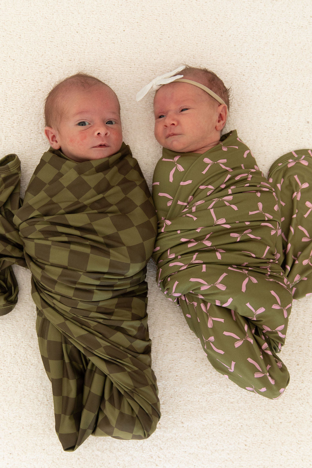 OLIVE CHECKER | SWADDLE