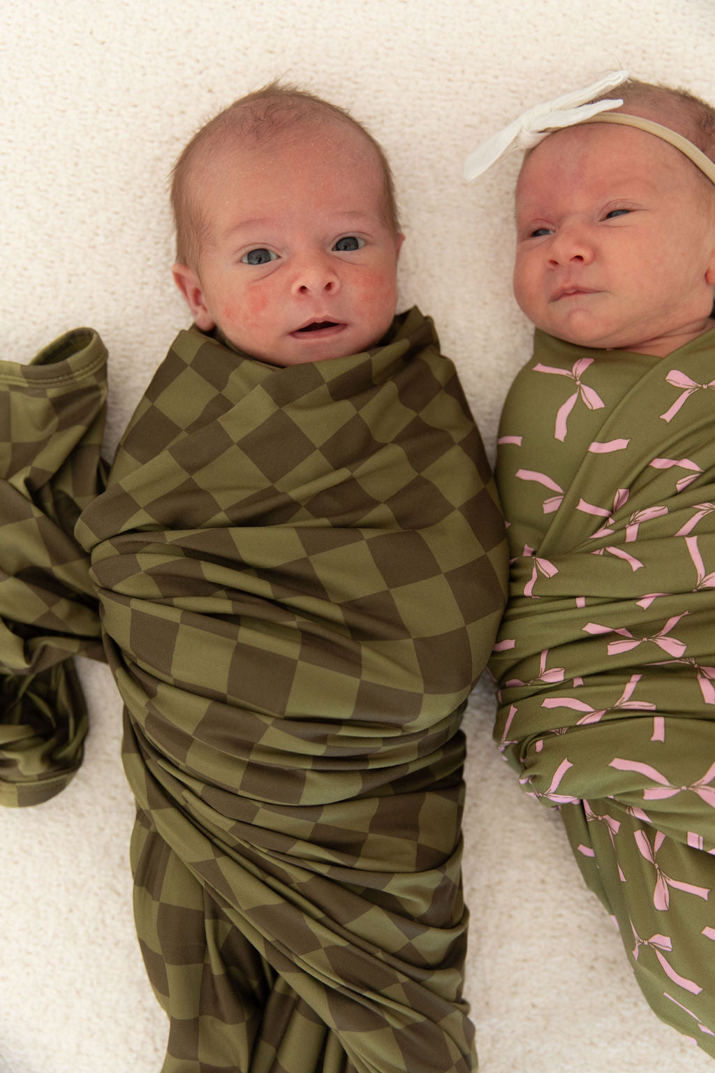 OLIVE CHECKER | SWADDLE