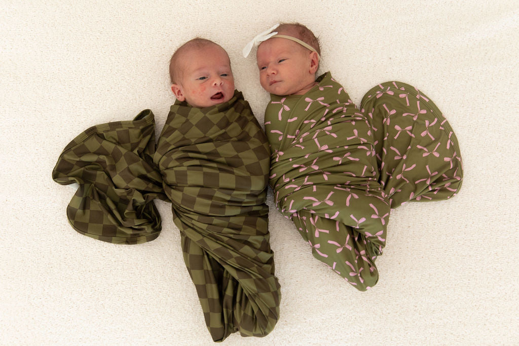 OLIVE CHECKER | SWADDLE