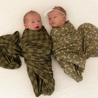 OLIVE CHECKER | SWADDLE