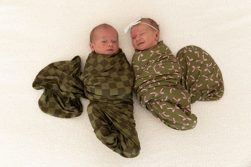 OLIVE CHECKER | SWADDLE