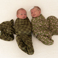 OLIVE CHECKER | SWADDLE
