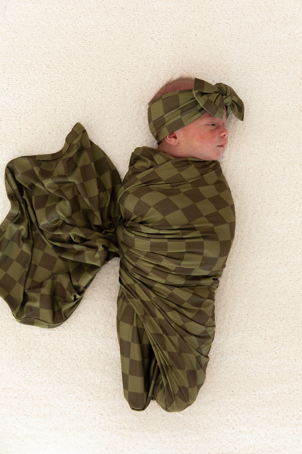 OLIVE CHECKER | SWADDLE