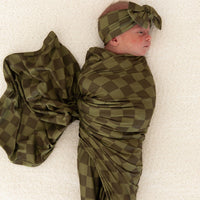 OLIVE CHECKER | SWADDLE