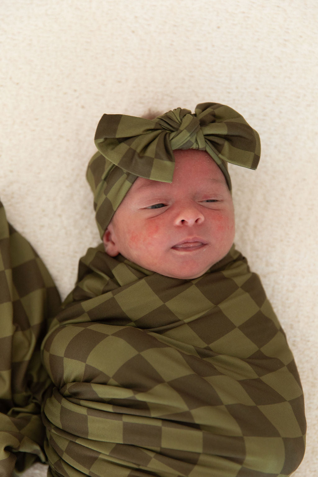 OLIVE CHECKER | SWADDLE