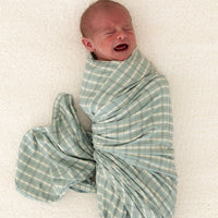 MUTED GREEN PLAID | SWADDLE