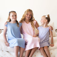 PURPLE MINI HEARTS | RUFFLE SLEEVE DRESS