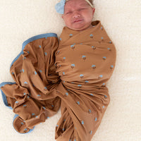 RUST FLORAL | SWADDLE