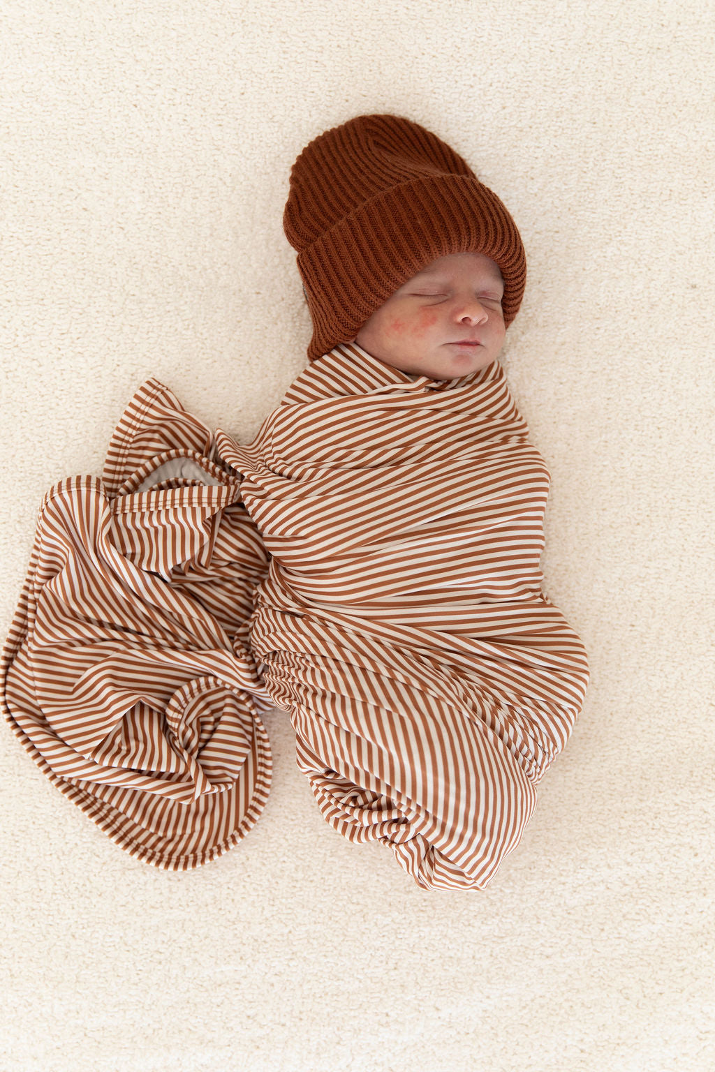RUST STRIPES | SWADDLE