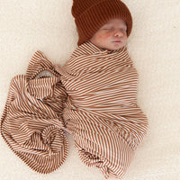 RUST STRIPES | SWADDLE