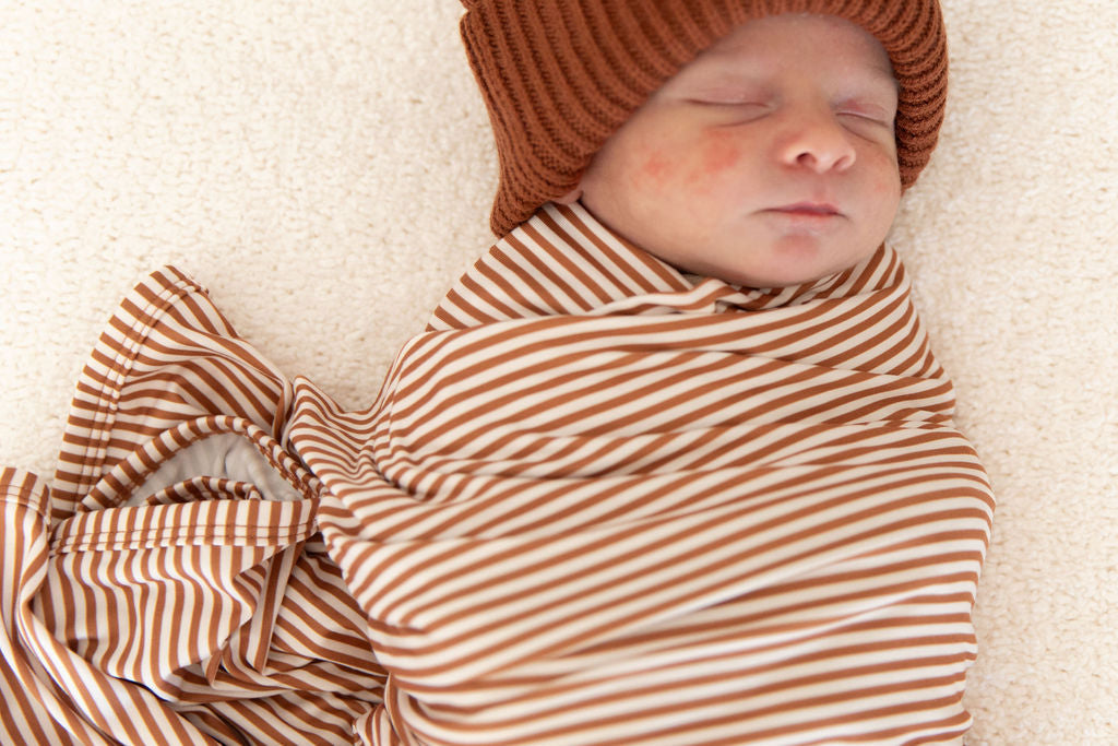 RUST STRIPES | SWADDLE