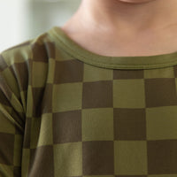 OLIVE CHECKER | LONG SLEEVE