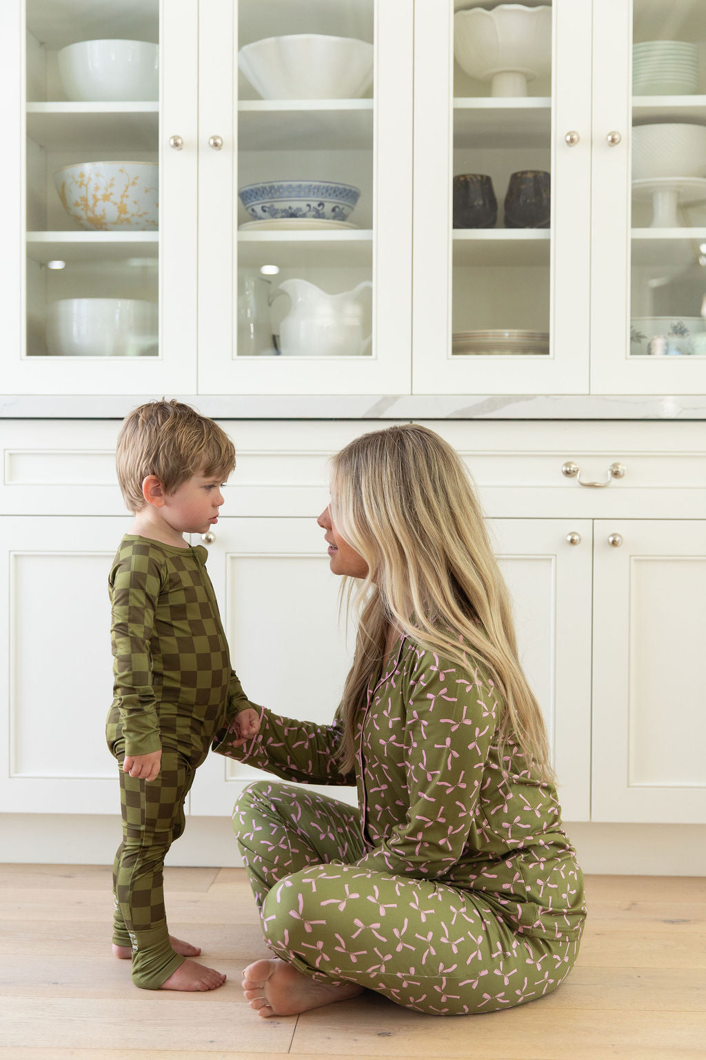 OLIVE CHECKER | ZIPPER ONE PIECE