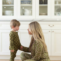 OLIVE CHECKER | ZIPPER ONE PIECE