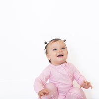 PINK + WHITE MINI HEARTS | ZIPPER ONE PIECE