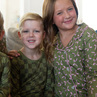 OLIVE CHECKER | LONG SLEEVE