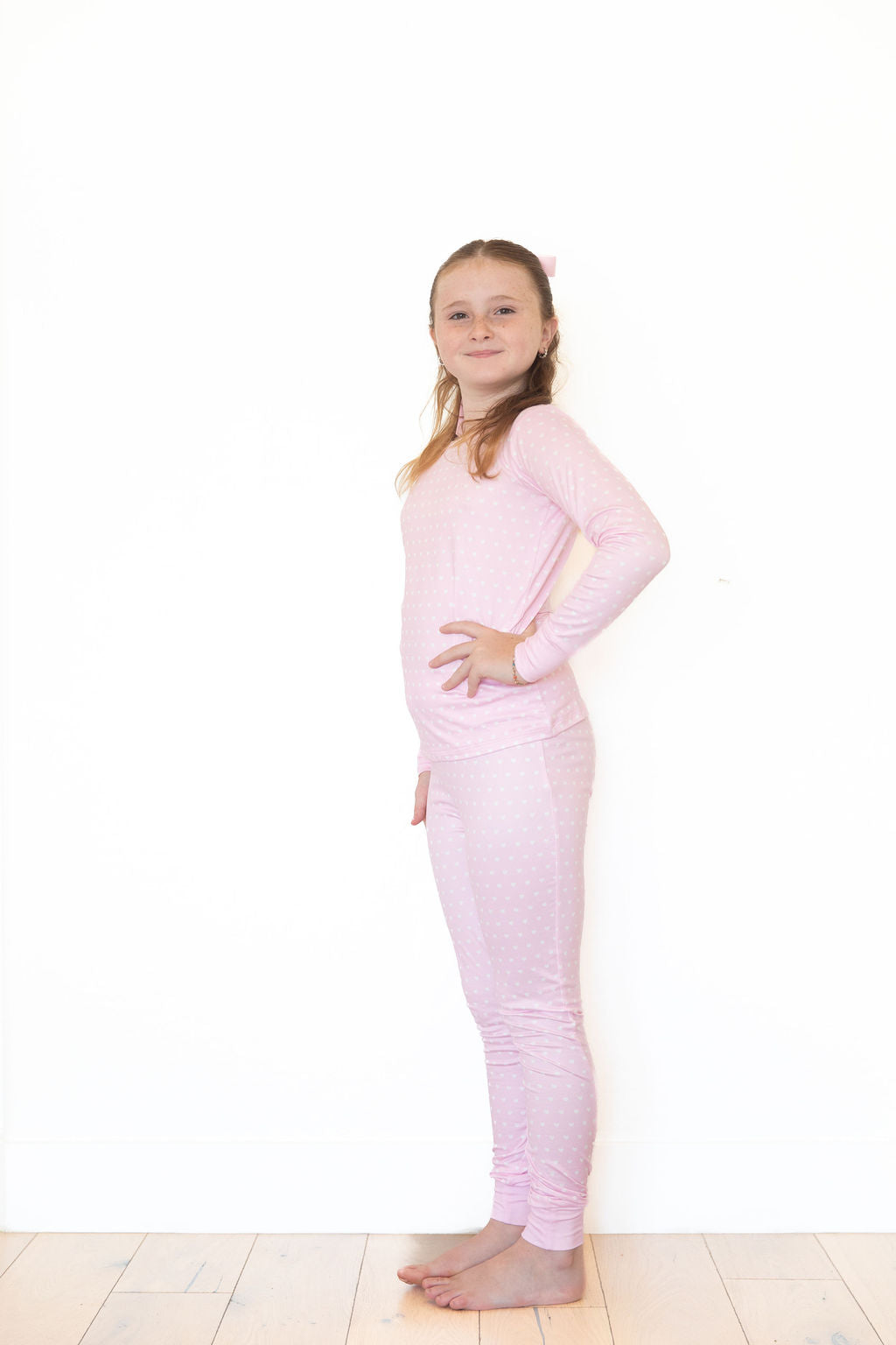 PINK + WHITE MINI HEARTS | LONG SLEEVE