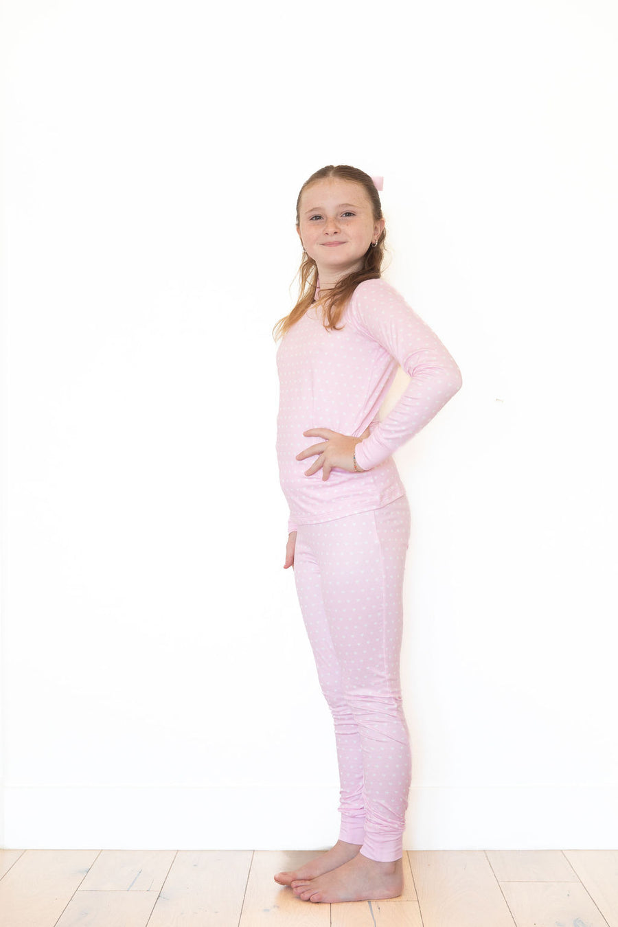 PINK + WHITE MINI HEARTS | LONG SLEEVE