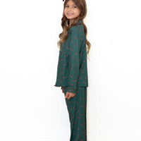 HOLIDAY BOWS | GIRLS' BUTTON UP LONG SLEEVE SET