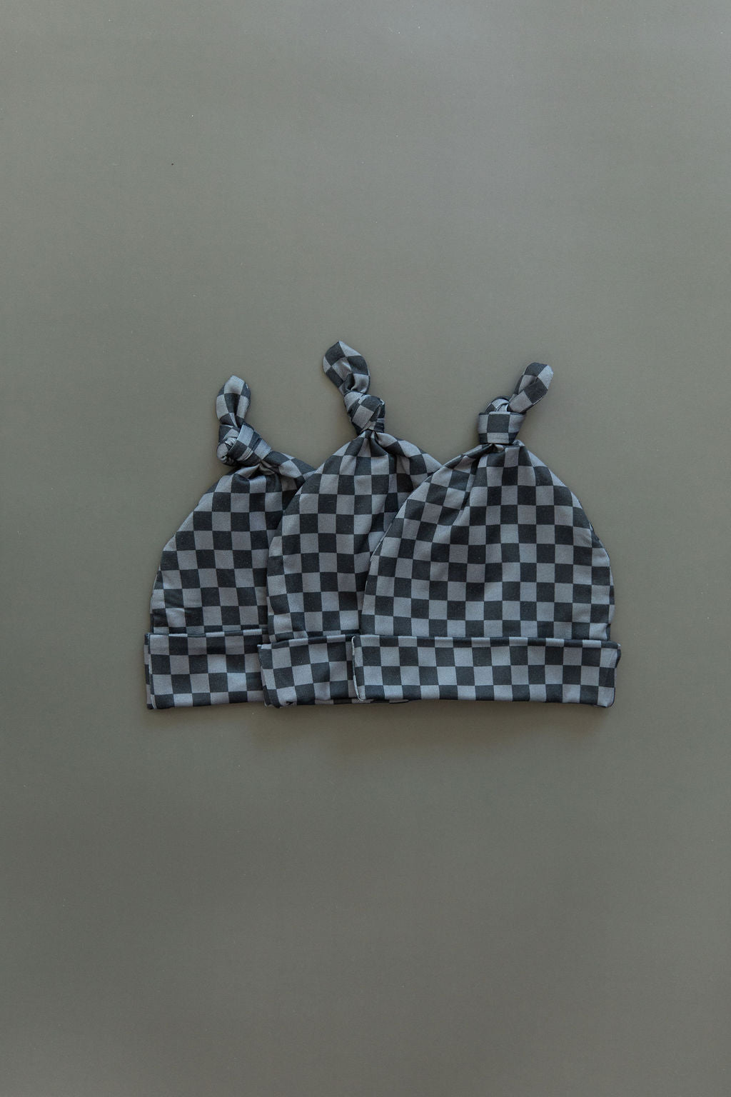 GREY + BLACK MINI CHECKER | BEANIE