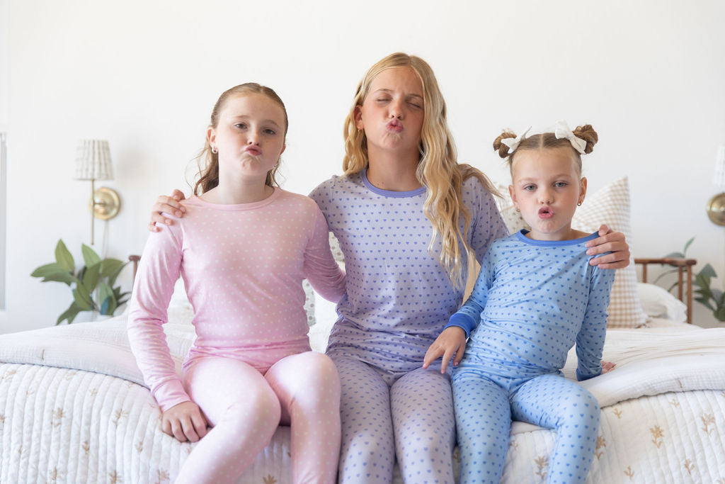 BLUE MINI HEARTS | LONG SLEEVE