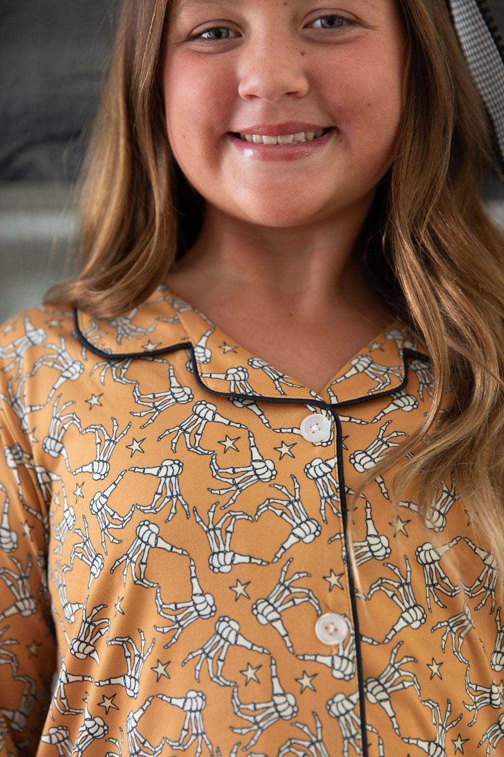 SKELLY HAND HEARTS | GIRLS' BUTTON UP LONG SLEEVE SET
