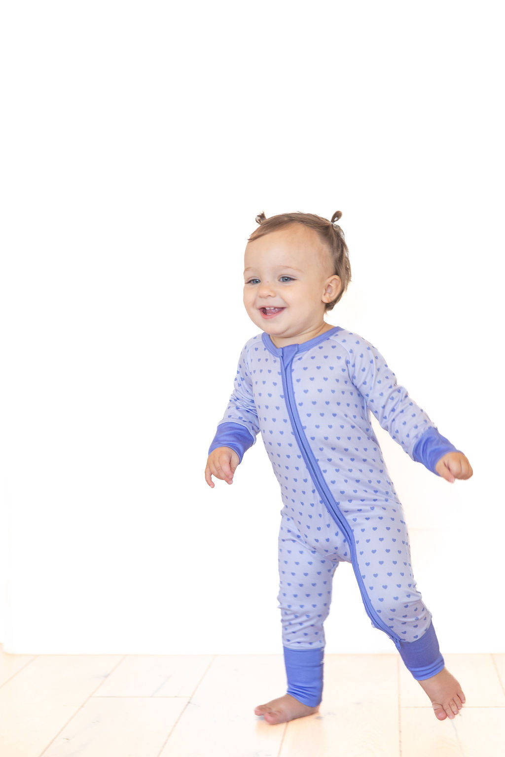 PURPLE MINI HEARTS | ZIPPER ONE PIECE