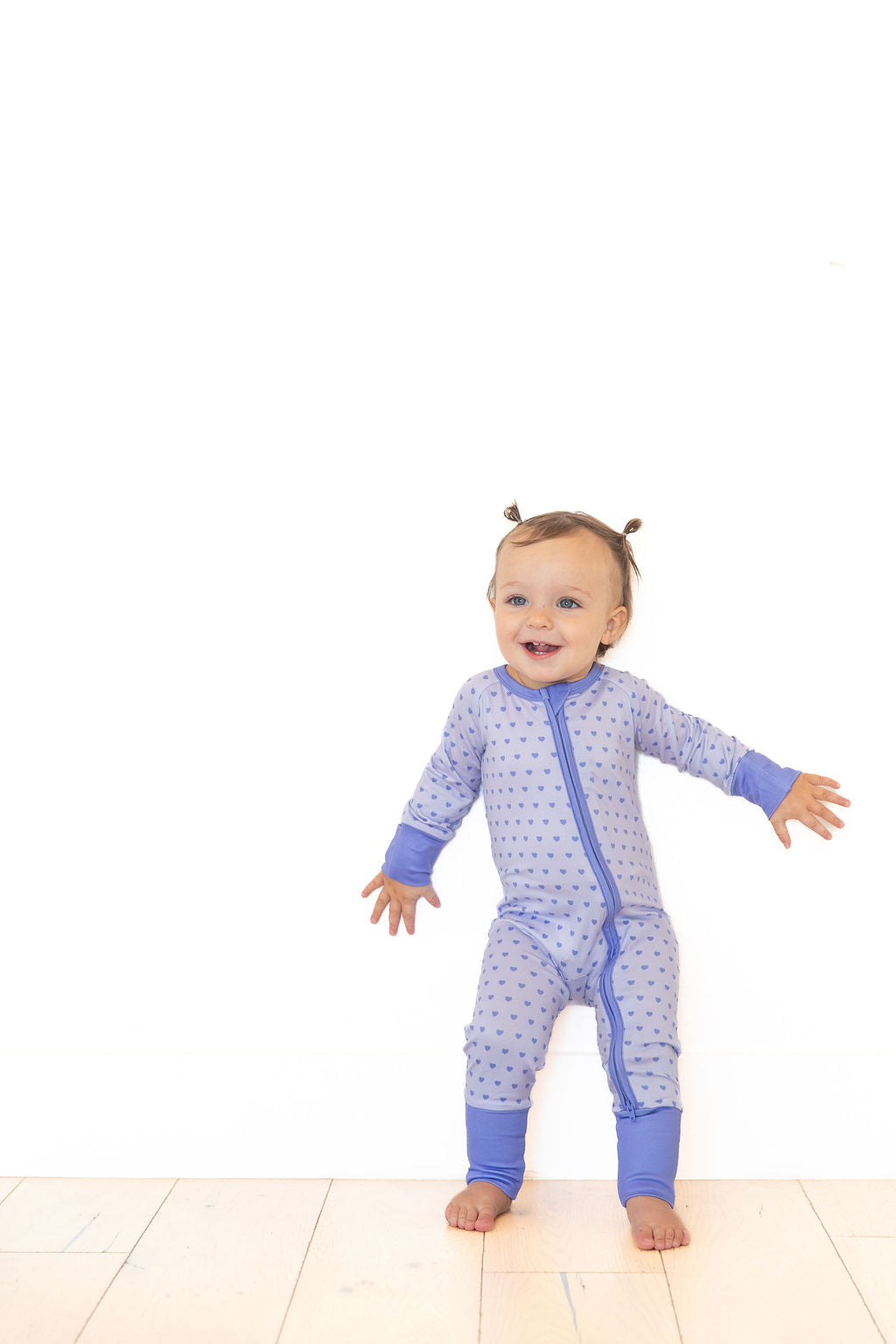 PURPLE MINI HEARTS | ZIPPER ONE PIECE