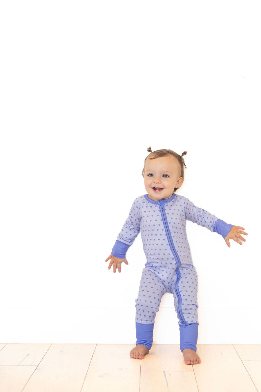 PURPLE MINI HEARTS | ZIPPER ONE PIECE