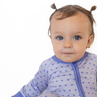 PURPLE MINI HEARTS | ZIPPER ONE PIECE