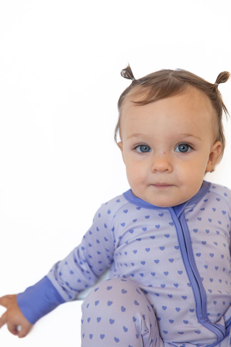 PURPLE MINI HEARTS | ZIPPER ONE PIECE