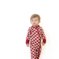 CRANBERRY CHECKER | ZIPPER ONE PIECE