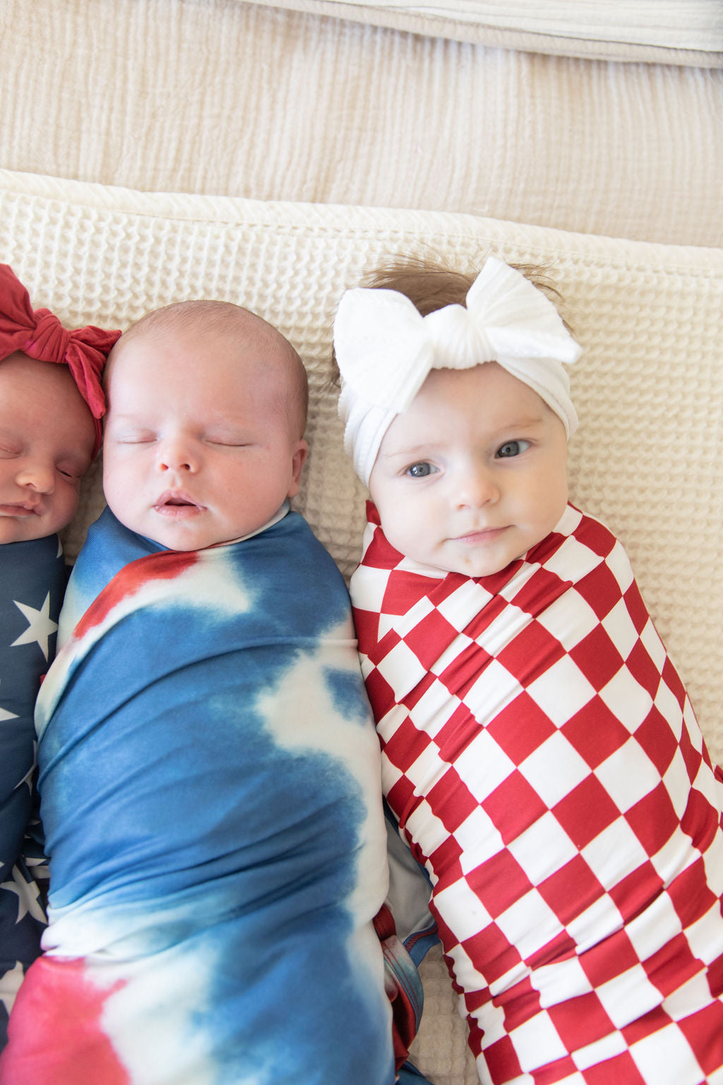 FIREWORK RED CHECKER | SWADDLE