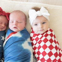 FIREWORK RED CHECKER | SWADDLE
