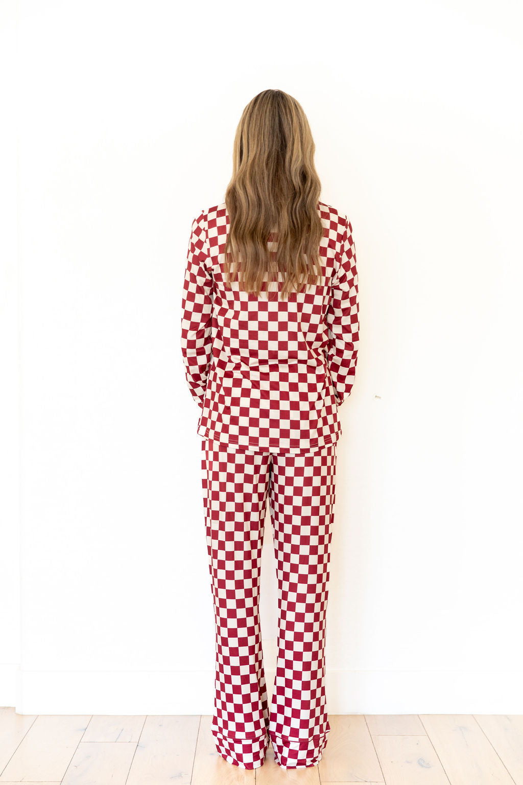 CRANBERRY CHECKER | WOMEN'S BUTTON UP LONG SLEEVE SET