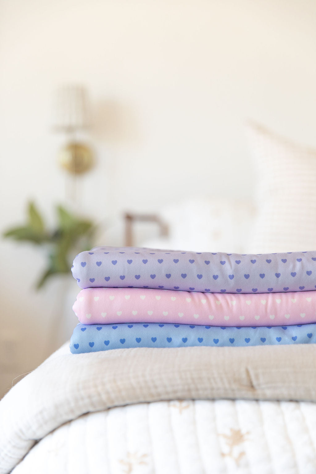 PURPLE MINI HEARTS | SWADDLE