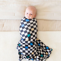FOREST WAVY CHECKER | SWADDLE
