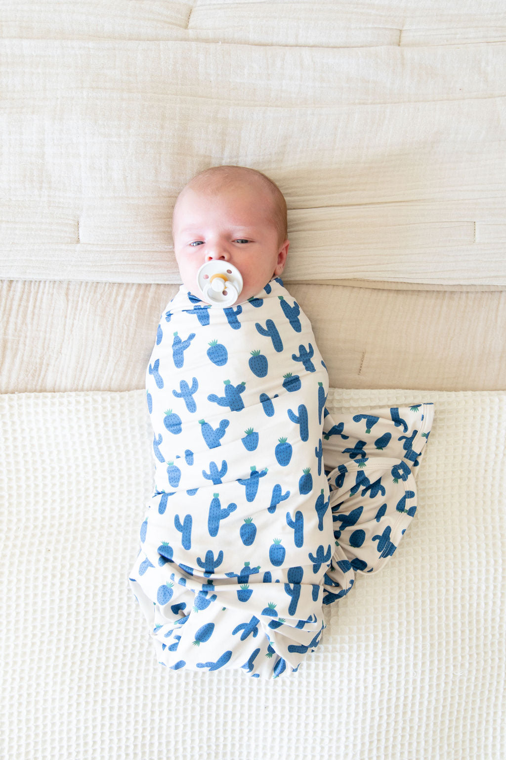 PHOENIX CACTUS (BLUE) SWADDLE - Main Image