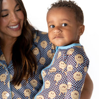 YELLOW TRIPPY CHECKER | ZIPPER ONE PIECE